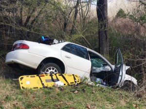 46 year old Lebanon man was injured in a one car crash Monday on Antioch Road