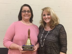 DeKalb Middle School Teacher of the Year Suzette Barnes with her Principal Amanda Dakas