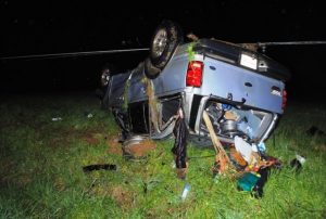 Vehicle Overturns on Highway 56 South near Pine Creek Nursery