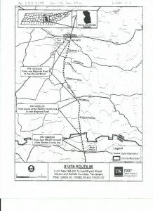 TDOT map of Highway 56 corridor