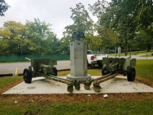 Veterans Memorial Monument and Cannons at Green Brook Park