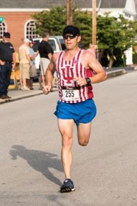 Sean Edwards of Carmel, Indiana was the overall winner of the race in 2017. He ran the course in 19:27 (Bill Luton Photo)