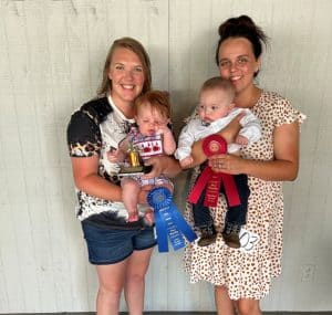 DeKalb Fair Baby Show: Boys four-months to six-months: From left, winner Lathan Andrew Brown, the four-month-old son of Jason Brown and Allison Taylor of Smithville; runner-up Brixton Flanagan, the six-month-old son of Kimberly and Rodney Flanagan of Smithville.