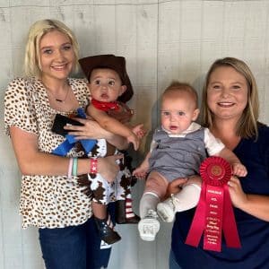 DeKalb Fair Baby Show: Boys seven-nine months: From left, winner Mateo Sebastien Stone, the seven-month-old son of Airana Stone and Damien Martin of Smithville; runner-up James Griffin, the seven-month-old son of Luke and Casey Griffin of Alexandria.