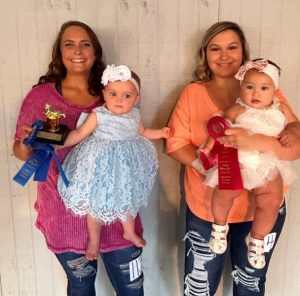 DeKalb Fair Baby Show: Girls seven-nine months: From left, winner Callie Blake Roller, the nine-month-old daughter of George and Abbey Roller of Smithville; runner-up Oaklynn Coronado, the eight-month-old daughter of Kaia and Diego Coronado of Smithville.