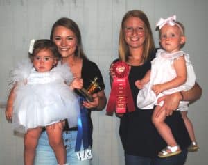 DeKalb Fair Toddler Show-Girls (13 to 18 months) Winner: Enleigh Brooke Phillips (pictured left), 17-month-old daughter of Kyle and MaKenzi Phillips of Dowelltown. Runner-up: Clara Jo Scott, 13-month-old daughter of Reagen and Kristen Scott of Smithville