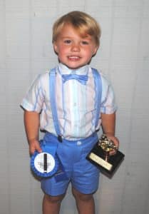 DeKalb Fair Toddler Show-Boy (37 to 47 months) Winner: Sawyer Cordell Oyster, 38-month-old son of Coleman and Morgan Oyster of Liberty