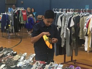 DMS Saint Bernard Clothing Market serves students in need of clothing and shoes