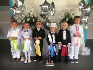 Little Mister: Mister Manners Kayson Taylor Staggs, 3rd runner-up and Mister Photogenic Aden Houser, 2nd runner-up Emmitt Hale, Little Mister Jackson Denton Duke, 1st runner-up Noah Bradley Hall, and 4th runner-up Jonathan (Cain) Hall