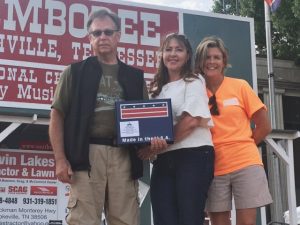 State Representative Terri Lynn Weaver and State Senator Mark Pody presented Tennessee State Flag to Robert and Elaine Donhoffner of Memphis