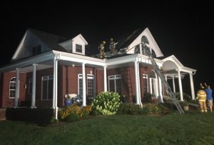 Lightning Strike Causes Small Fire at Alexandria Home