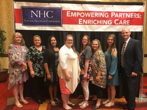 Recognized as CNA’s of the Year at NHC Smithville: Opal Parker, Paulette Nichols, Maria Amaya, Cassie Dyer, Crystal Lawson, Pam Dawson, Brooke Goodson, and Administrator Clint Hall