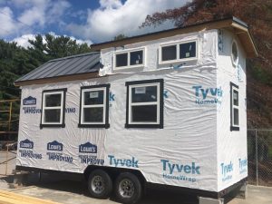 Students in the DCHS Construction Technology (building trades) program are building their first “Tiny House”.