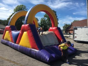 Kids enjoying Inflatable during After School event at the Smithville Church of God