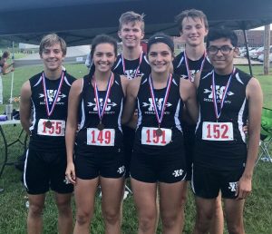 The DeKalb County Cross Country team Bill Miller, Ellie Cripps, Will Stephens, Mya Ruch, Luke Jenkins, Bryan Godinez