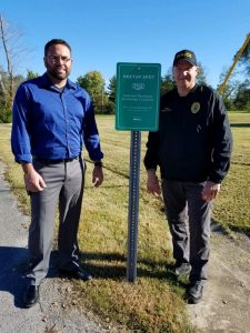 Smithville Mayor Josh Miller and Police Chief Mark Collins at Meetup Location in the City