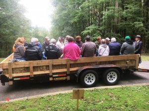 James Edgar Evins, portrayed by Randy Hedgepath, Tennessee State Naturalist, tells his story during 13th annual History Hayride at Edgar Evins State Park in 2018. This year's event is October 12th