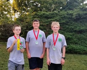 DeKalb County 4-H members placed 2nd in the regional Land Judging contest: Paul Oliver, Luke Magness, and Will Mathis