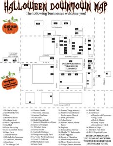 Map for “Trick or Treat Halloween Downtown”