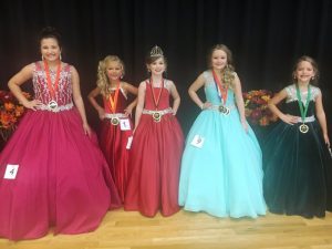 BPW Fall Fest Autumn Princess: Isabella Faith Rackley (2nd Runner-up); Destiny Keys (1st Runner-up and Prettiest Dress); Cora Marie Cox (Queen and Most Photogenic); Averie Nicole McMinn (3rd Runner-up, Prettiest Smile, and People’s Choice); Charley Loren Prichard (Prettiest Eyes)