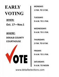 Early Voting Dates and Times