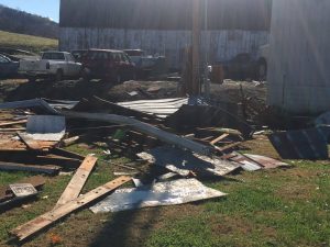 Shed destroyed on Campbell property