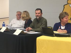 Board of Education Danny Parkerson, Kate Miller, Doug Stephens and Secretary Jamie Vickers