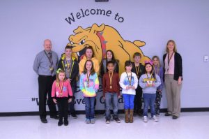 DeKalb West School January 9 announced the Students of the Month for January. Picture front row left right are: Molly Reynolds, Kaylee Womack, Chase Perez, Sophia Eakes, and Kayleigh Ramirez. Back row left to right are: Assistant Principal Joey Agee, Luke Driver, Ava Cantrell, Zoi Hale, Nicholas Maddox, Autumn McElhaney, and Principal Sabrina Farler.