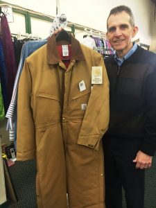 WJLE’s Radio Shopper to feature a pair of Carhartt coveralls (similar to the one displayed here by Fluty Cantrell) from Cantrell’s the home of Fluty. To be sold to the highest bidder on Thursday, January 24 from 8 a.m. until noon