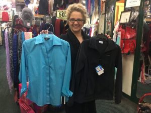 WJLE’s Radio Shopper to feature a Foxcroft blouse and a Columbia Polar Fleece Jacket (similar to the ones displayed here by Deana Ruth Colwell) from Cantrell’s the home of Fluty. To be sold to the highest bidder on Thursday, January 24 from 8 a.m. until noon