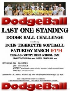 Dodge Ball Challenge Postponed until March 9