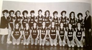 DCHS Tigerettes 1965 State Tournament Team: Front Row (L-R): Katherine Wright, Elaine Harvey, Wanda Williams, Brenda Cripps, Betty Carol Fite, Kay Davis, Sherry Frazier, Judy Young. Back Row (L-R): Shelia Poss (Manager), Judy Evins, Deborah Haas, Betty Evins, Linda Cubbins, Janice Hutchings, Rickye LaFever, Patsy Barnes, Susan Clayton, Sarah Thomason, Carol Cope, Coach Harold Luna.