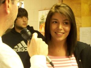 DCHS Teacher Chris Vance Interviews Whitney Gann during a previous Radiothon a few years ago