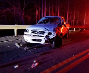 One man was airlifted after a pickup truck crash early this morning (Saturday) on Highway 70 near Sligo bridge (Smithville side).