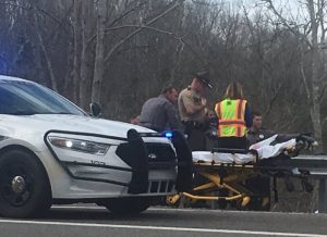 THP, DeKalb Sheriff's deputies, and EMS personnel at scene of fatal motorcycle crash in March