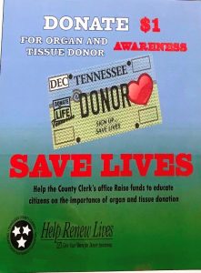 Blue & Green Day, April 12th is a time for Tennesseans to rally around organ and tissue donation by wearing or decorating businesses Blue & Green to raise awareness to register as an organ and tissue donor.