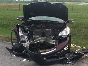 Two Injured in Wednesday Crash on Allen's Chapel Road involving this Infiniti QX50