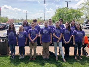 Pictured from left to right: Front Row: (L to R) Allison Goodwin, Kora Kilgore, Andrew Dakas, Jacklyn Kleparek, Vanessa Goodwin, Laila Clark, Katherine Gassaway. Back Row: (L to R) Kathryn Hale, Briz Trapp, Ian Colwell, Ashton Campbell, Micah Bogle