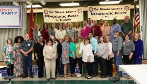 DeKalb Democratic Party Officers, members of the Executive Committee, Public Officials, and others during Saturday’s Biennial Reorganization Convention