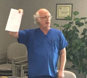 Local Veterinarian and County Commissioner Dr. Scott Little spoke to the DeKalb County Retired Teachers Thursday at Ascension Saint Thomas DeKalb Hospital addressing current funding and school building needs of the school system