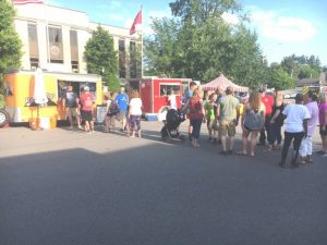 Hungry crowd at Saturday's Summer Kick-Off Block Party downtown