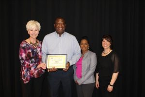 Pictured L-R: Suzanne Williams, Smithville-DeKalb County Chamber of Commerce Director; Vic Corbit, Plant Manager; Rafiah Muhammad, Quality Manager; and Jen Sherwood, CI Projects and Training Supervisor