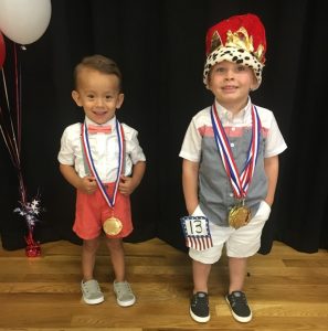 Jamboree Pageant (Boys ages 25 to 48 months), the winner is Dyllan Bates (right). The 1st runner-up is Oscar Alyxander Soto (left)