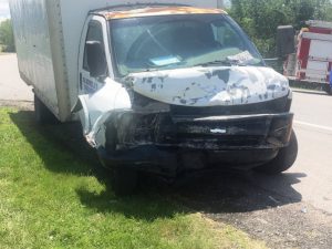 2001 Chevy 3500 box truck driven by 28 year old Jonathan Glidwell of Lebanon.