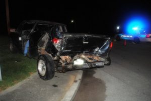 Pickup truck involved in Friday night crash at North Congress Boulevard and East Main Street