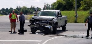 2005 Chevy pickup truck, driven by 23 year old Rachel Checchi of Smithville (Jim Beshearse photo)