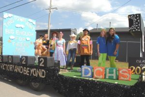 DCHS Homecoming Parade: 1st place float- Sophomore Class with the theme “Victory and Beyond-This Town Ain’t Big Enough for Tigers and Lions”