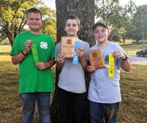 DeKalb County 4-H members placed 2nd in the regional Land Judging contest: Mason Taylor, Paul Oliver, and Landon Colwell.
