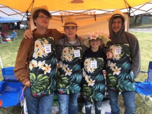 DeKalb County 4-H Grilling Team is the State Runner Up. Team members from left to right: Darren Waggoner, Cody Robinson, Kaitlyn Hutchins, and Caleb Taylor.