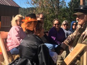 14th Annual Edgar Evins State Park History Hayride features character Elizabeth Dale, Black Widow of Hazel Green, a serial widow and daughter of Adam Dale, portrayed by Lori Christensen, retired Warren County High School Teacher